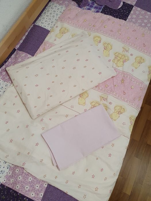 Продам постель с балдахином в детскую кроватку + стойка в подарок