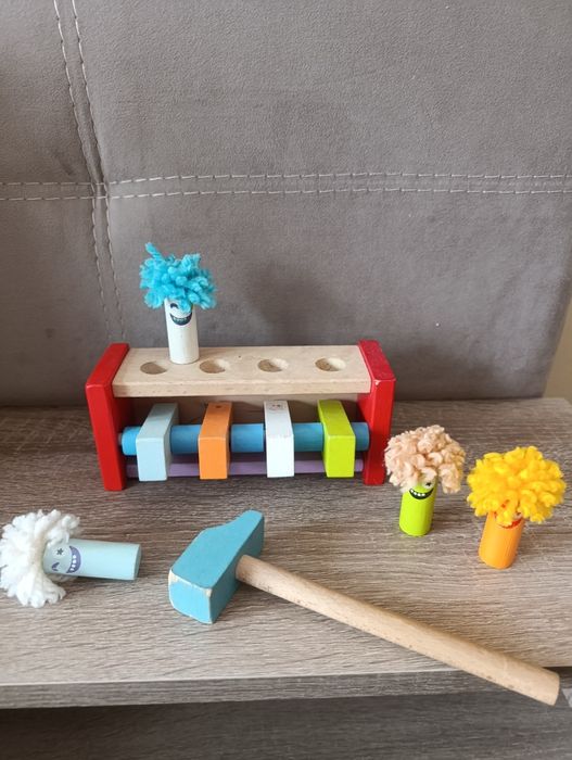 Набір дерев'яних розвиваючих іграшок Montessori | сортери + стукалка