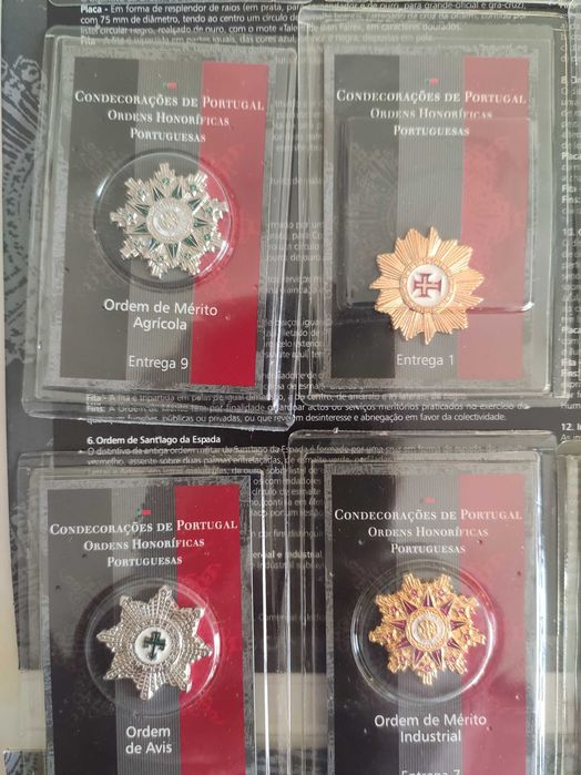 Coleção Ordens Honoríficas Portuguesas, composto por 12 Medalhas