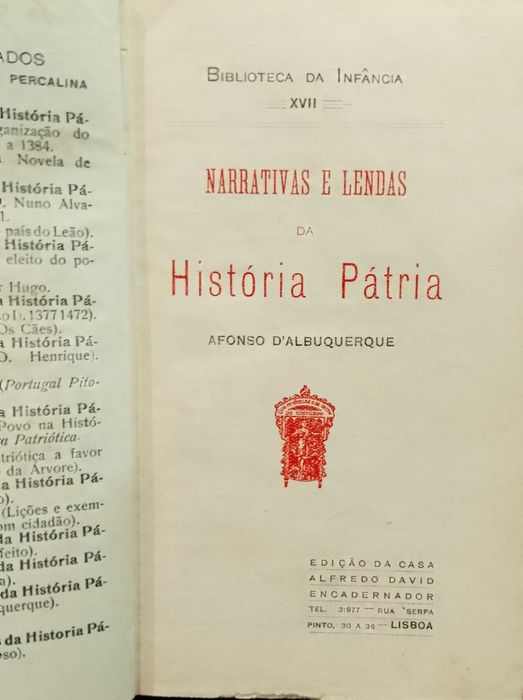 Narrativas e Lendas da História Pátria - Afonso D'Albuquerque