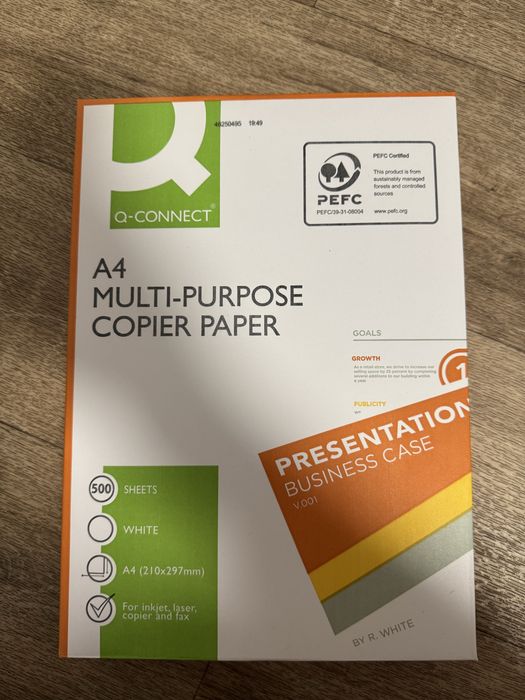 Продам бумагу офісну листи A4 April Q-Connect PP LITE 20 упаковок