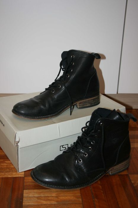 Botas Pretas Couro Seaside