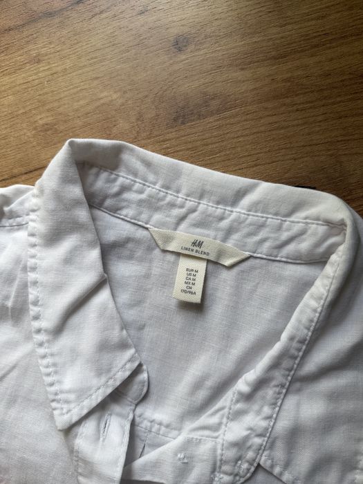 лляна сорочка H&M, літня сорочка, льняная рубашка
