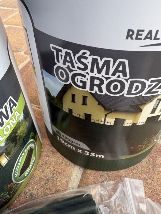 4 x rolka taśma ogrodzeniowa na plot panelowy 19cm x 35m + 20x klips darmowa wysylka