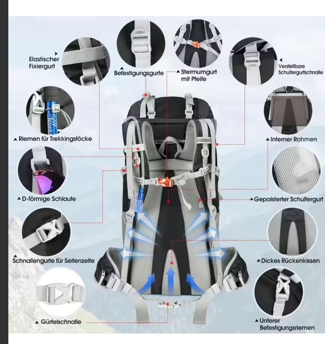 Рюкзак туристический/походный/кемпинговый/горный IGOLUMON 60