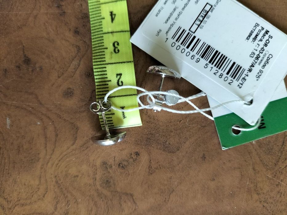 Продам срібні сережки 925° проби нові