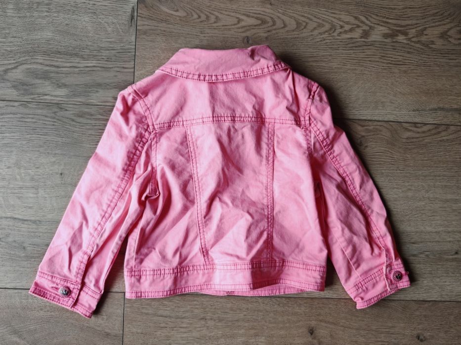 Różowa Jeansowa Kurteczka dla Dziewczynki - Rozmiar 86