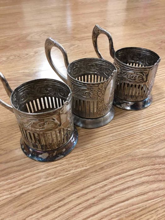 Подстаканники мельхиоровые