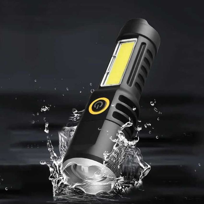 Latarka taktyczna led akumulatorowa usb zoom diody xpe cob