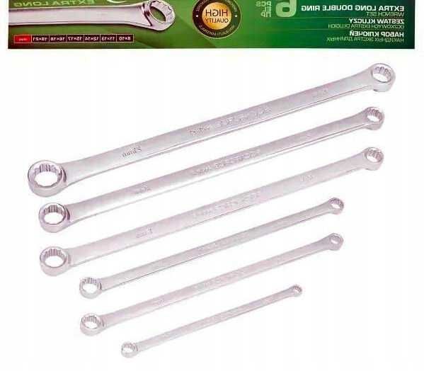 Набір ключів накидних  довгих 6пр. (8x10-19x21мм) ROCKFORCE RF-50622P