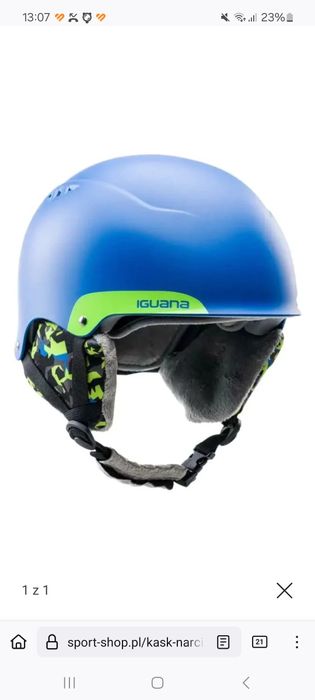 Iguana Kask narciarski juniorski Chitin Iguana stan db.