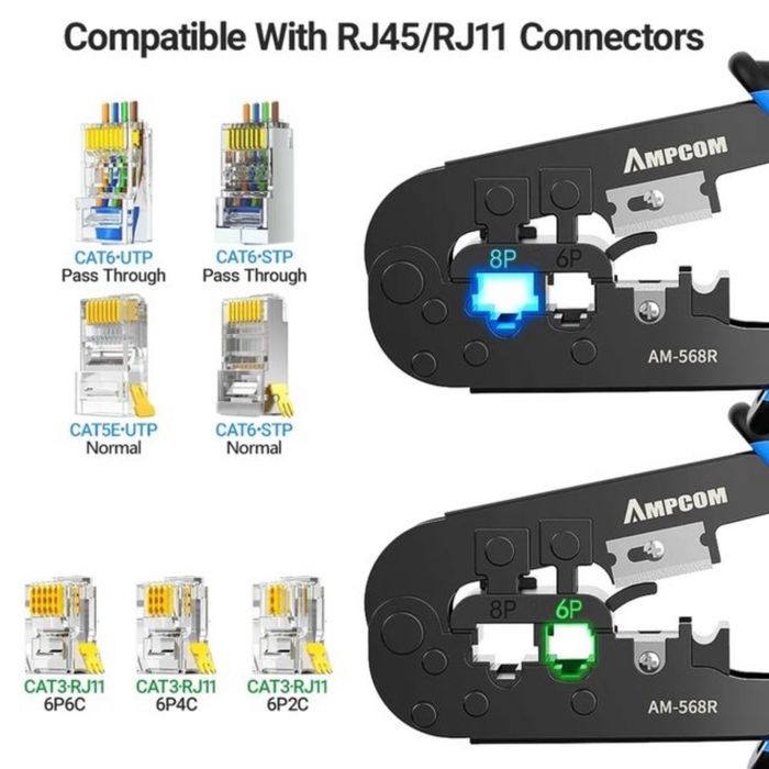 Alicate de crimpagem para rede ethernet