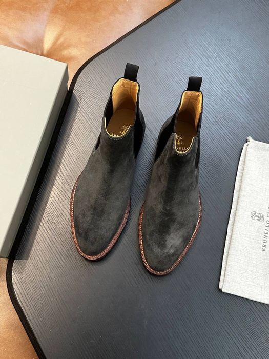 Bunello Cucinelli(39-44p) чоловічі ЗАМШЕВІ челсі, ботинки,черевики