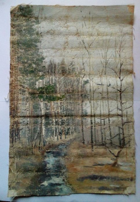 Картина маслом осень 18в