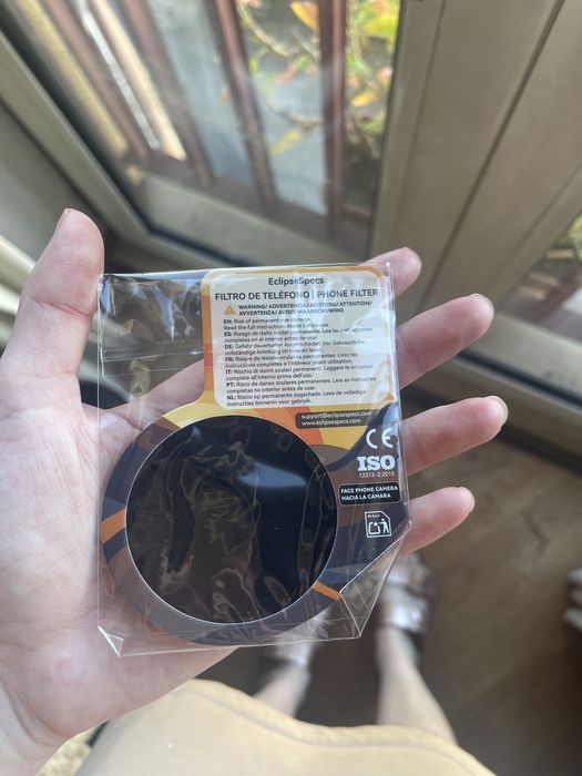 Filtro para camera eclipse solar