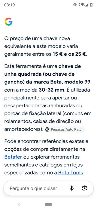 Chave de unha BETA