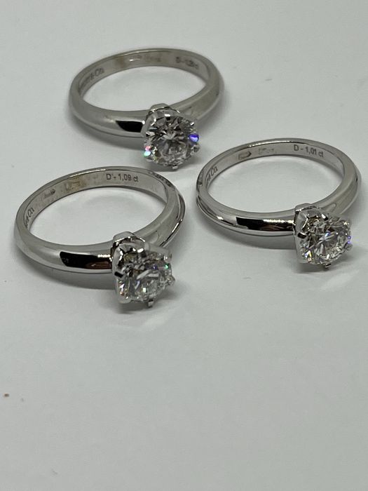 GIA 1.01 ct H /VS1 натуральный большой бриллиант,  золотое кольцо.