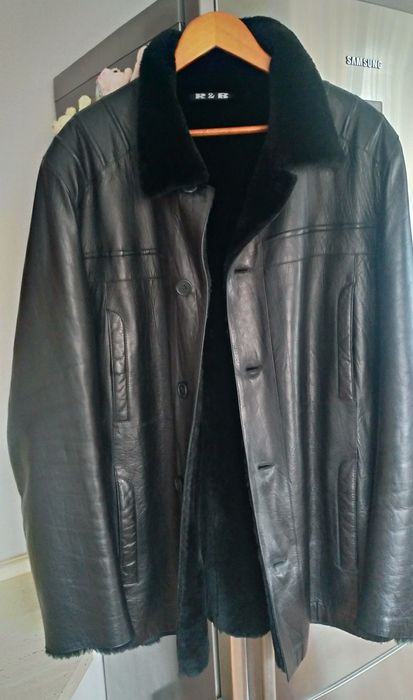 Кожаная зимняя куртка