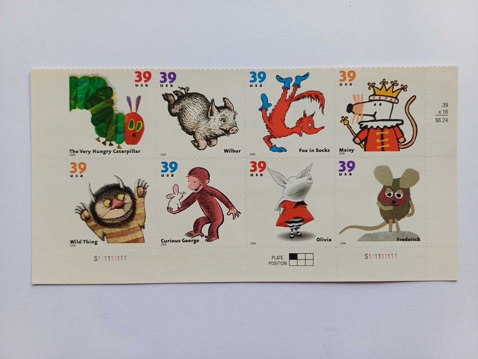 Filatelia - EUA - Favorite children's book Animals, 2006