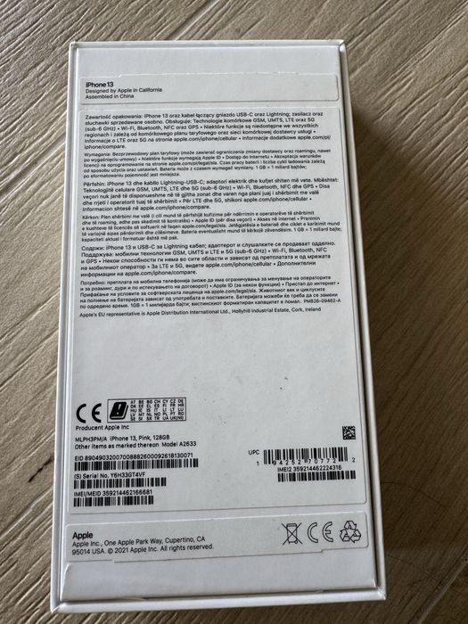 Iphon 13 różowy 128GB
