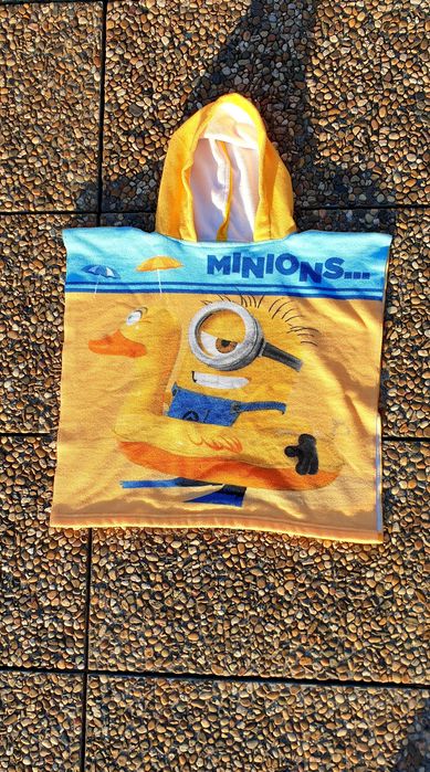 Poncho Criança Bebê Praia Natação Minions como NOVO