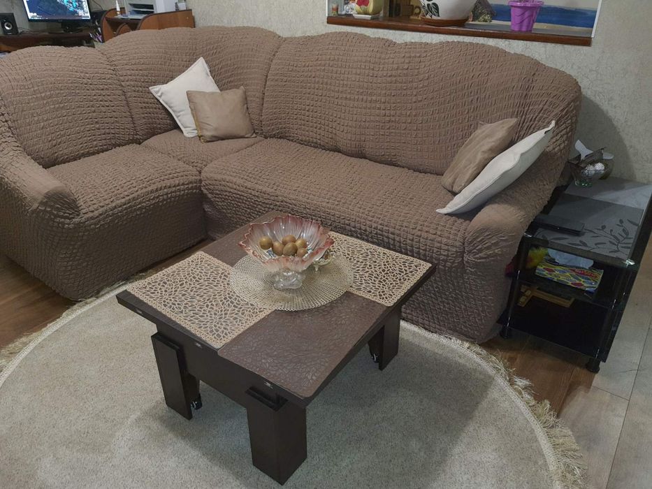 Чехол на угловой диван универсальный без оборки Concordia Турция