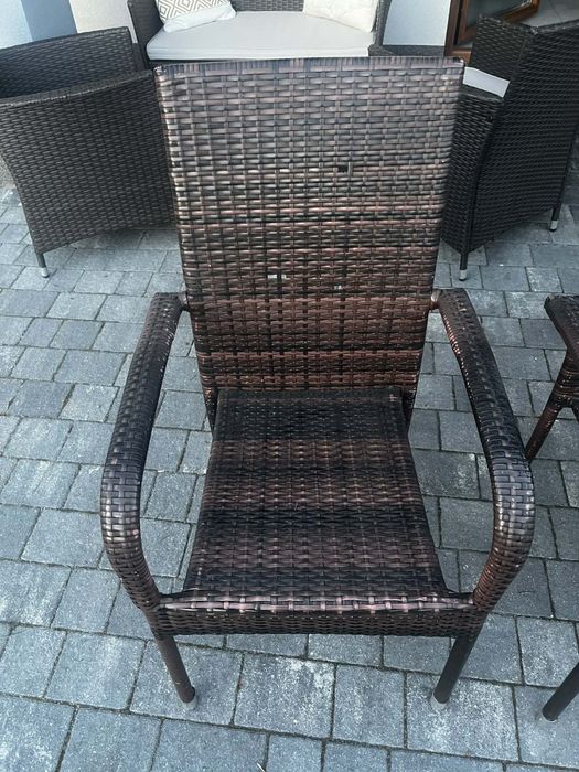 Zestaw ogrodowy technorattan – stół + 4 krzesła