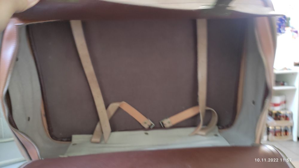 Torba podróżna pełna skóra PRL