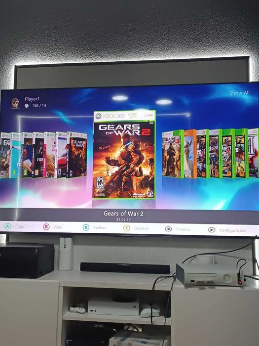Xbox 360 Fat Jasper 500GB com RGH (+75 Jogos)