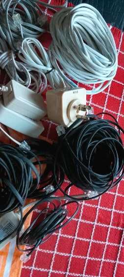 Kable ethernet złączki cały zestaw kilkadziesiąt metrów.Okazja.