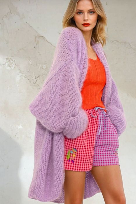 Кардиган , свитерок - паутинка из мохера