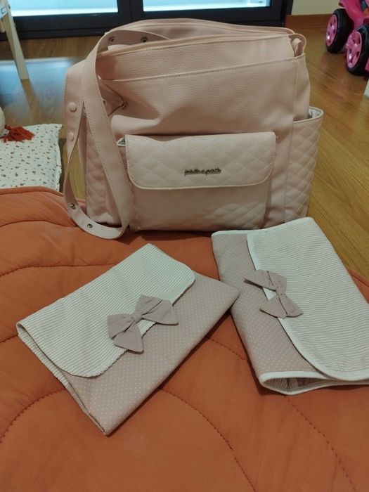 Puericultura, saco, muda fraldas, porta toalhetes e ninho
