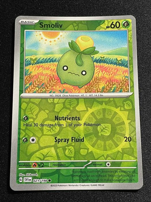 Carta Pokémon Smoliv 21/198 Scarlet & Violet