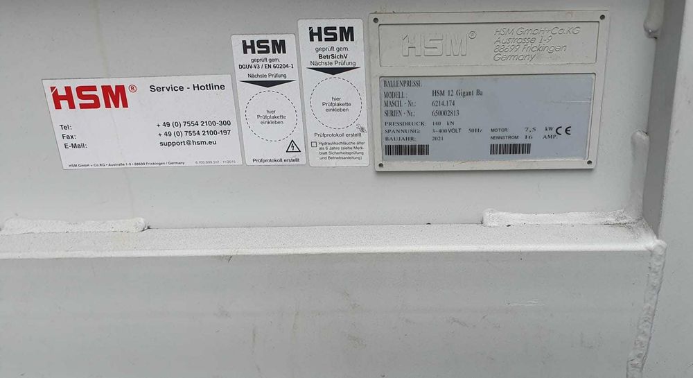 Prensa enfardadeira HSM GIGANT