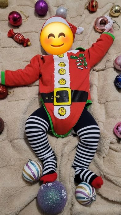 Новорічний костюм Маленький Санта 1-3 міс