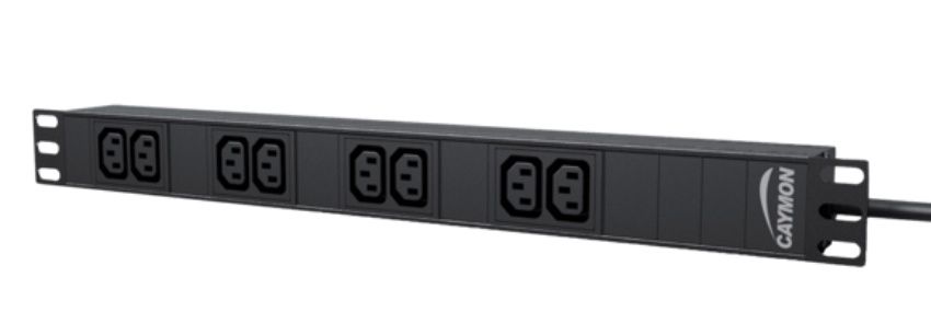 CAYMON PSR118ES/B Listwa zasilająca 19" – 8 gniazd IEC C13 Rack