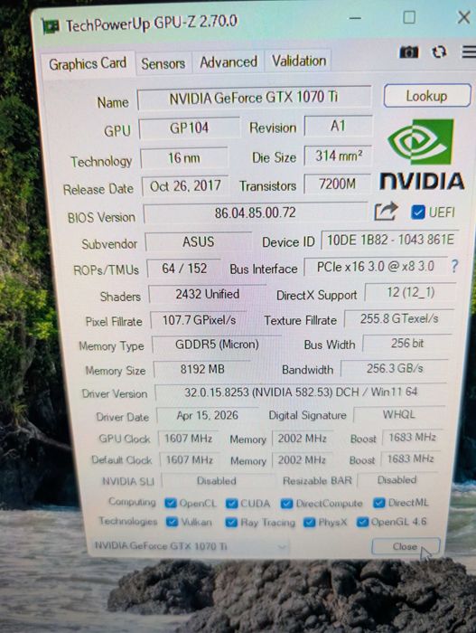 -=Asus STRIX GTX 1070TI Gaming 8GB=-