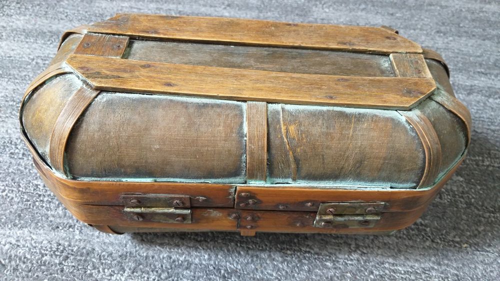 Kuferek decoupage, handmade