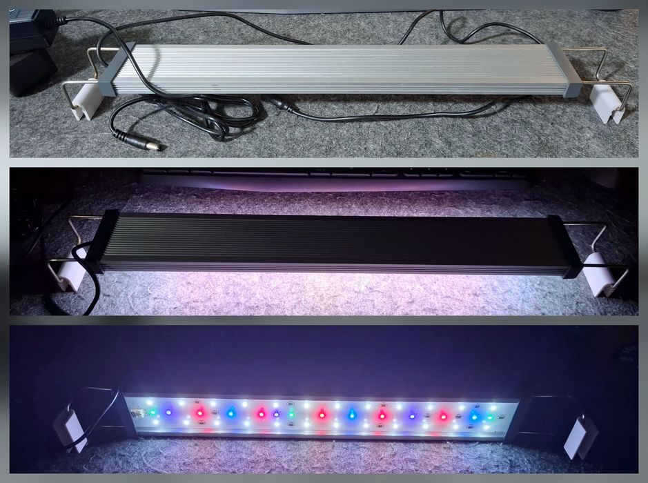 Calha Luminária LED Twinstar 45B 19W para aquário de 40 até 50cm