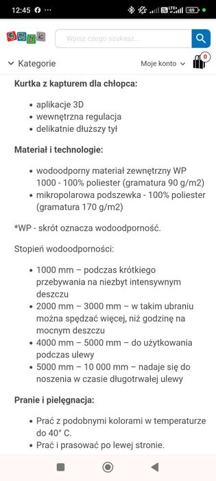 Przejściowa wiosenna kurtka cool club 98 Roar