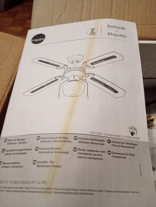 Nowy żyrandol z wiatraki