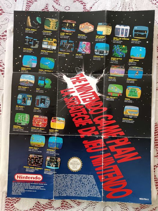 Solstice [NES, 1991] Solto com capa, manual e poster da Nintendo