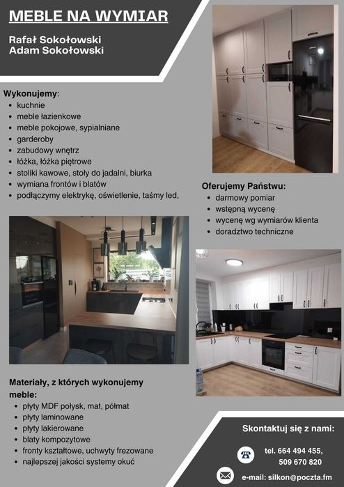 MEBLE NA WYMIAR / Kuchnie / Stolarz