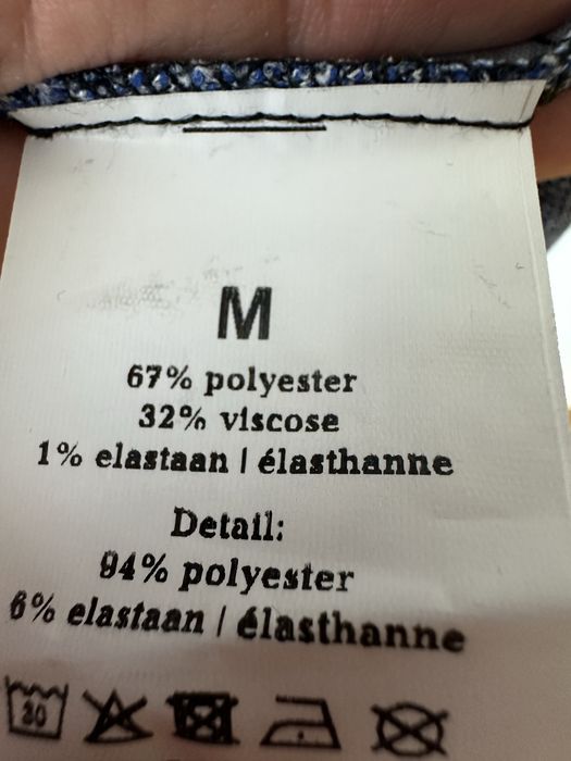 Szara biurowa sukienka z długim rękawem w kratkę 38 M True Spirit