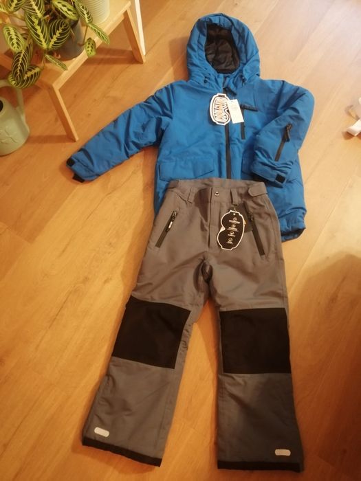 Kurtka narciarska, spodnie narciarskie, snowboardowe,140, cool club,
