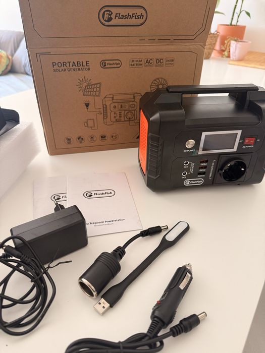 Estação De Energia Portátil Flashfish E200 200w Bateria De Lítio De 151wh/40800mah, Para Trailers E Vans De Camping