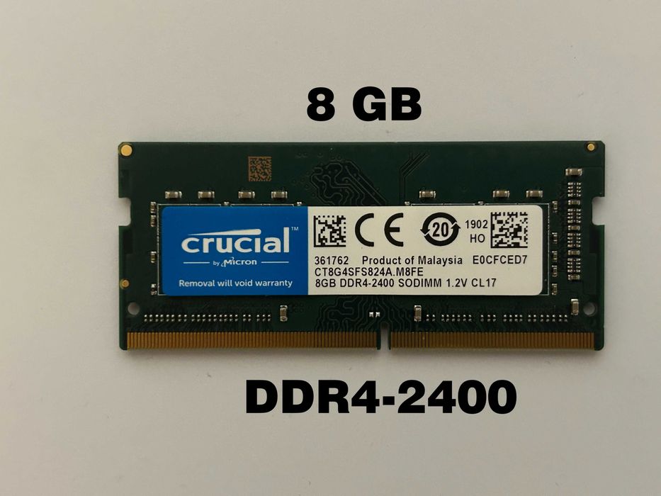NOWA Pamięć RAM Crucial SODIMM 8GB DDR4, ct8g4sfs824a