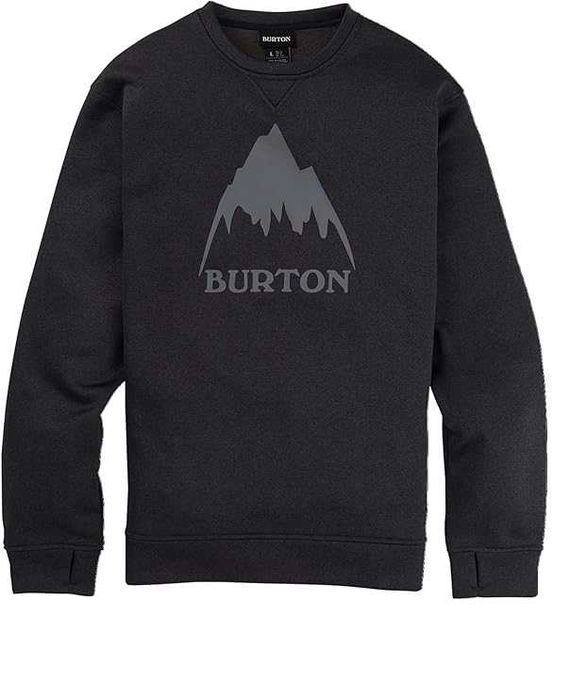 Burton Mens Oak Crew, True Black Heather New, Large Світшот