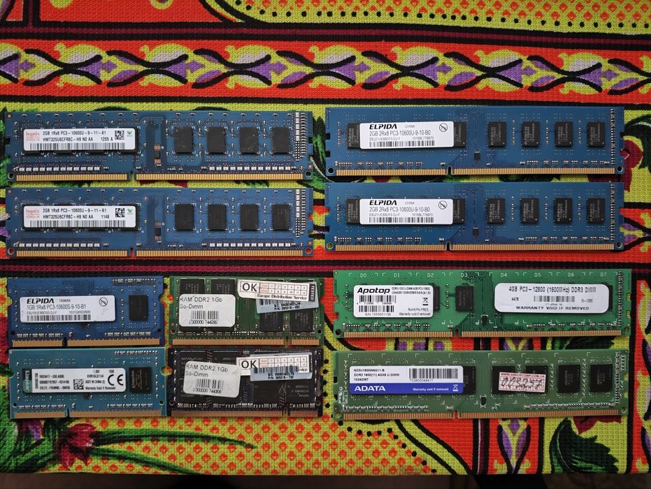 Продам комплект оперативной памяти DDR3/ DDR2 для ПК и ноутбуков.