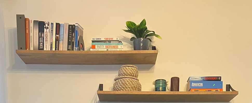 Półka wisząca loft  industrial – ścienna, drewniana, nowoczesna